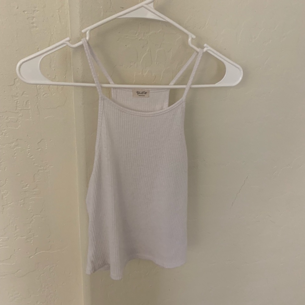 Brandy Melville white halter top ribbed